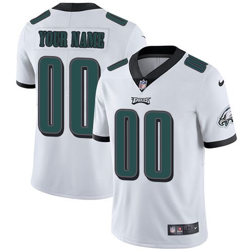 2019 NFL Youth Nike Philadelphia Eagles Road White Customized Vapor jersey